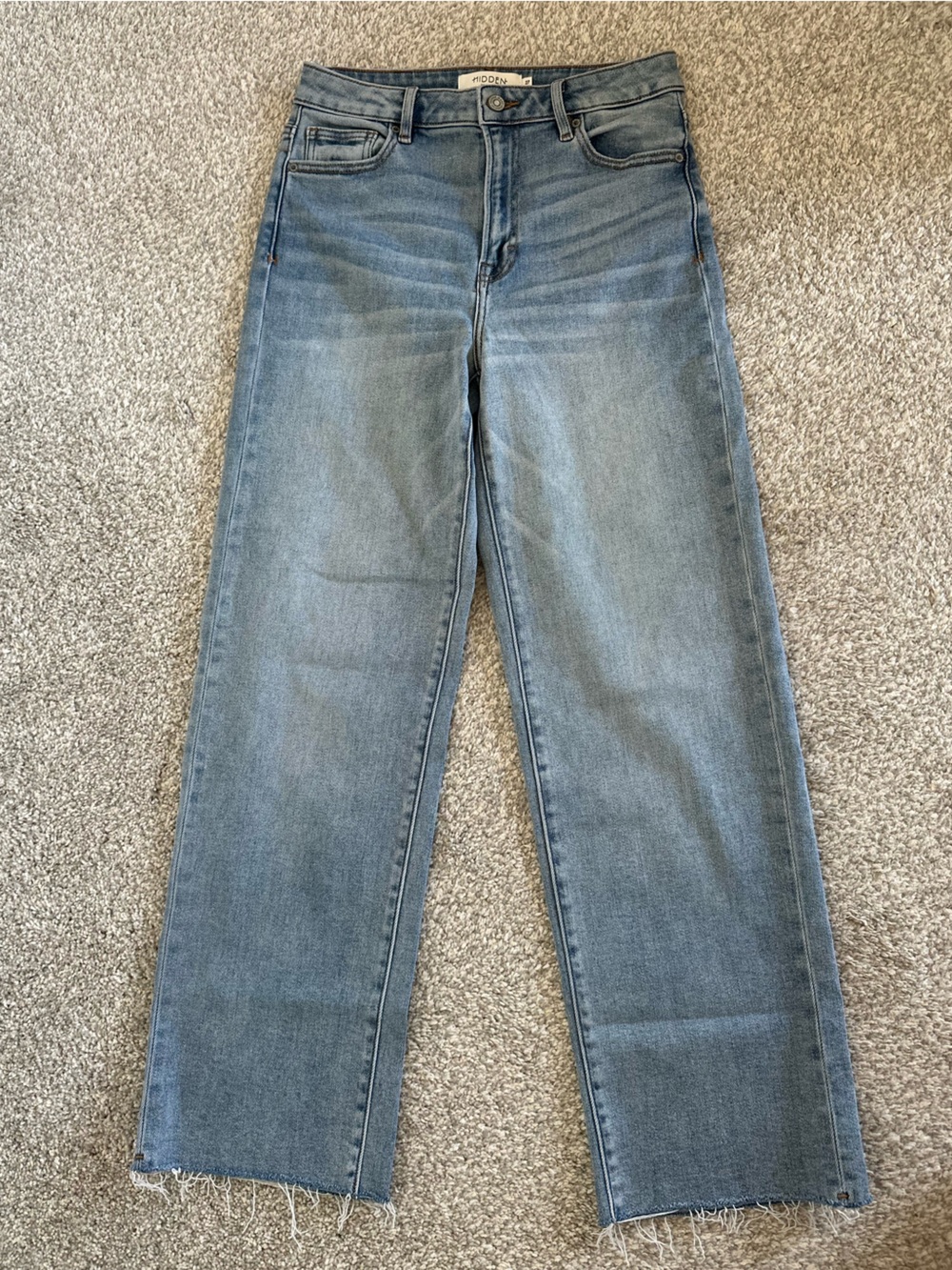 Women’s Hidden Ella Vintage High Rise Wide Straight Leg Jeans - Picture 5 of 10